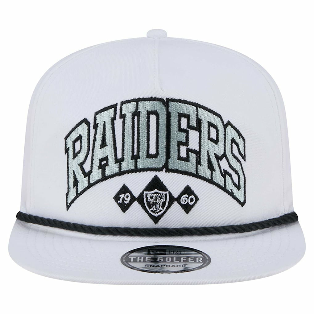 Las Vegas Raiders New Era Diamond Golfer Snapback Hat - White cheap