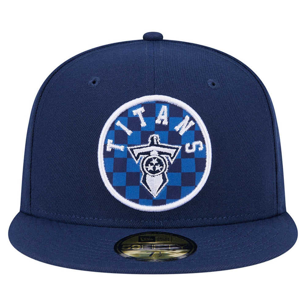 Tennessee Titans New Era Checkered 59FIFTY Fitted Hat - Navy online