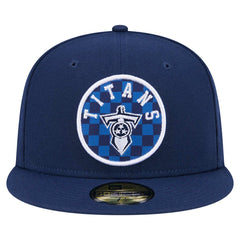 Tennessee Titans New Era Checkered 59FIFTY Fitted Hat - Navy online