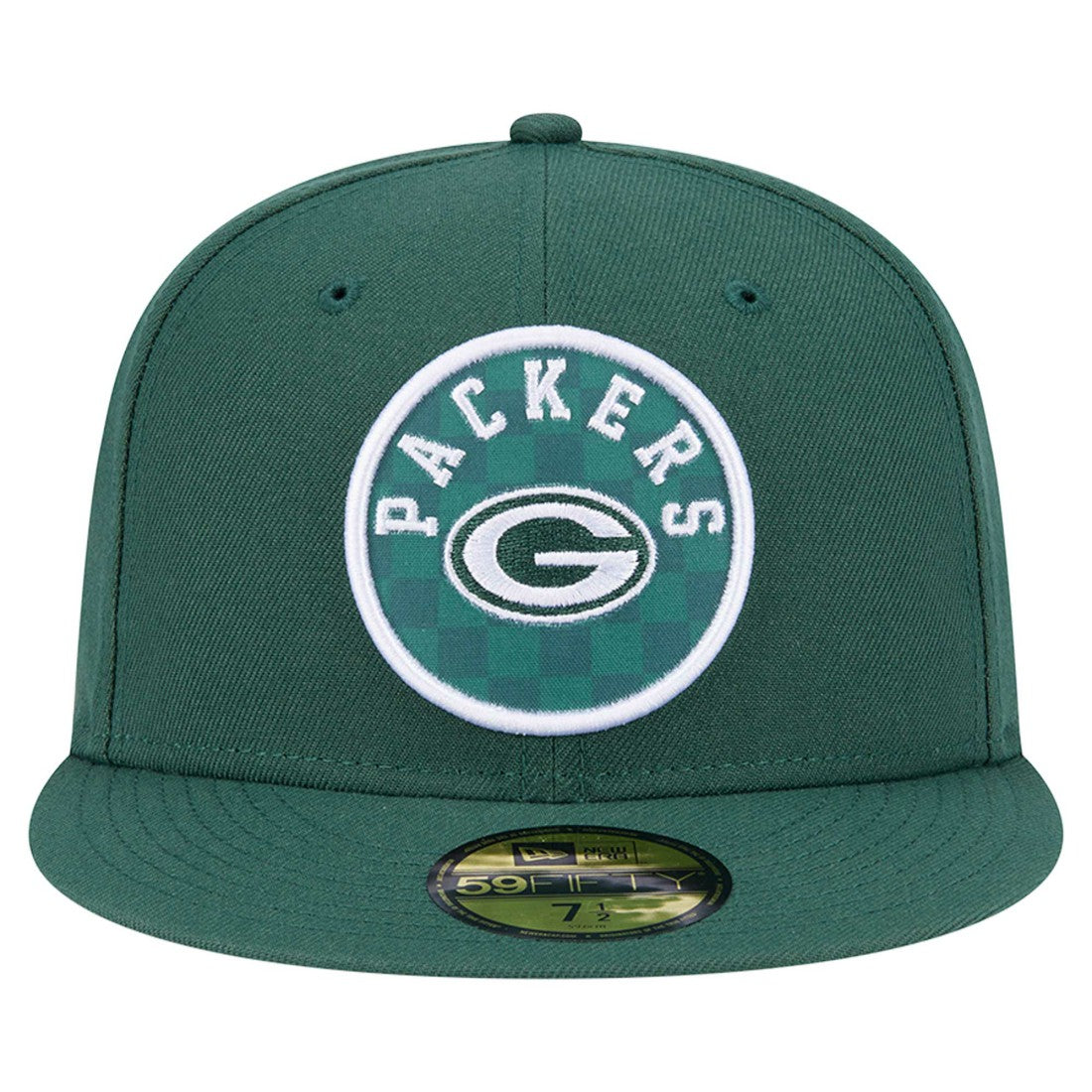 Green Bay Packers New Era Checkered 59FIFTY Fitted Hat - Green on sale