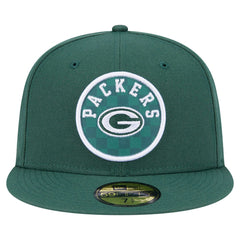 Green Bay Packers New Era Checkered 59FIFTY Fitted Hat - Green on sale