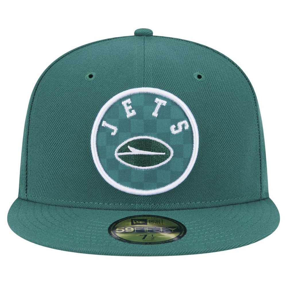 New York Jets New Era Checkered 59FIFTY Fitted Hat - Green outlet