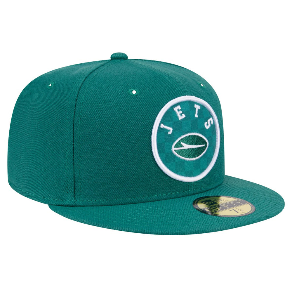 New York Jets New Era Checkered 59FIFTY Fitted Hat - Green outlet