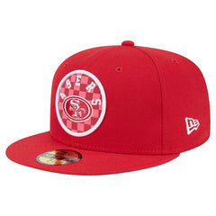 San Francisco 49ers New Era Checkered 59FIFTY Fitted Hat - Scarlet on sale
