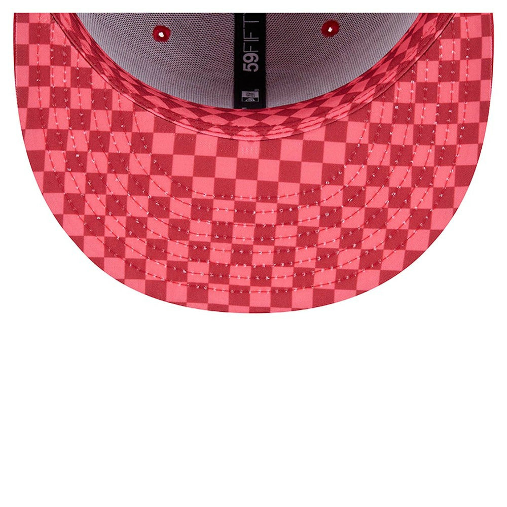 San Francisco 49ers New Era Checkered 59FIFTY Fitted Hat - Scarlet on sale