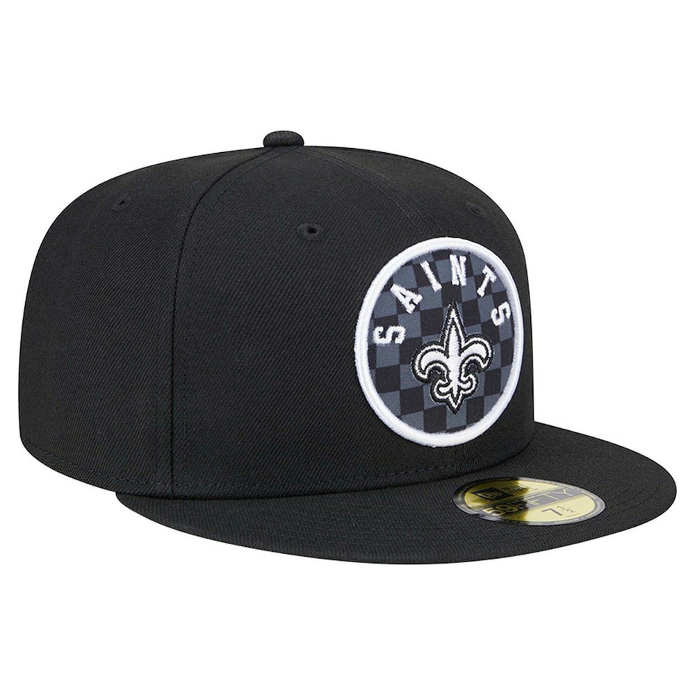 New Orleans Saints New Era Checkered 59FIFTY Fitted Hat - Black cheap