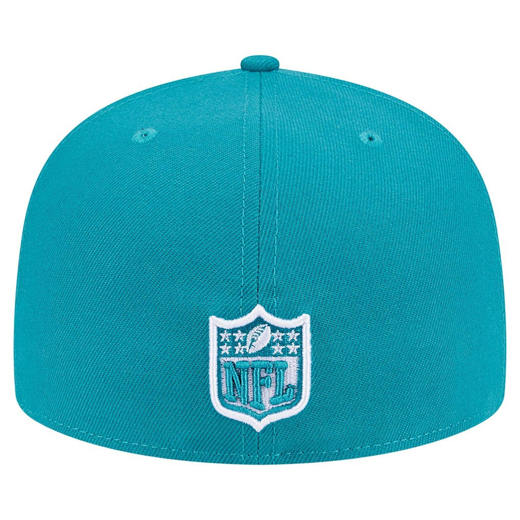 Miami Dolphins New Era Checkered 59FIFTY Fitted Hat - Aqua for sale