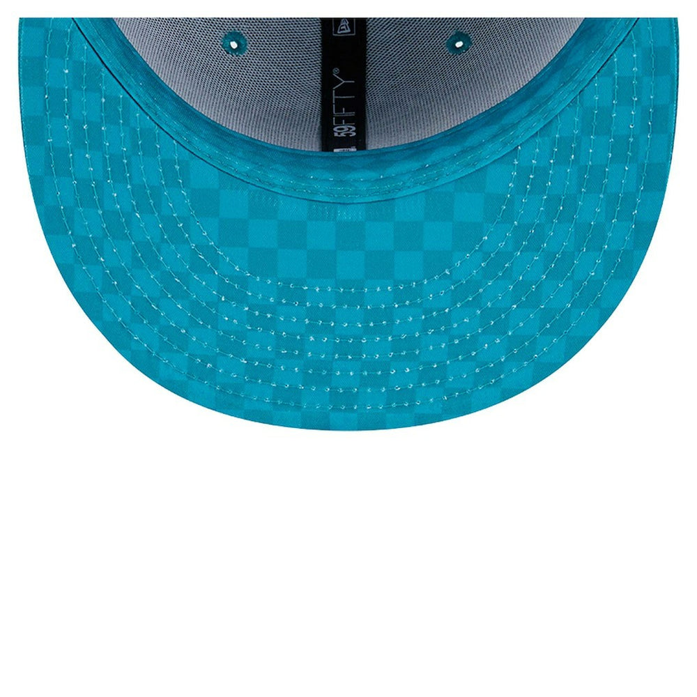 Miami Dolphins New Era Checkered 59FIFTY Fitted Hat - Aqua for sale