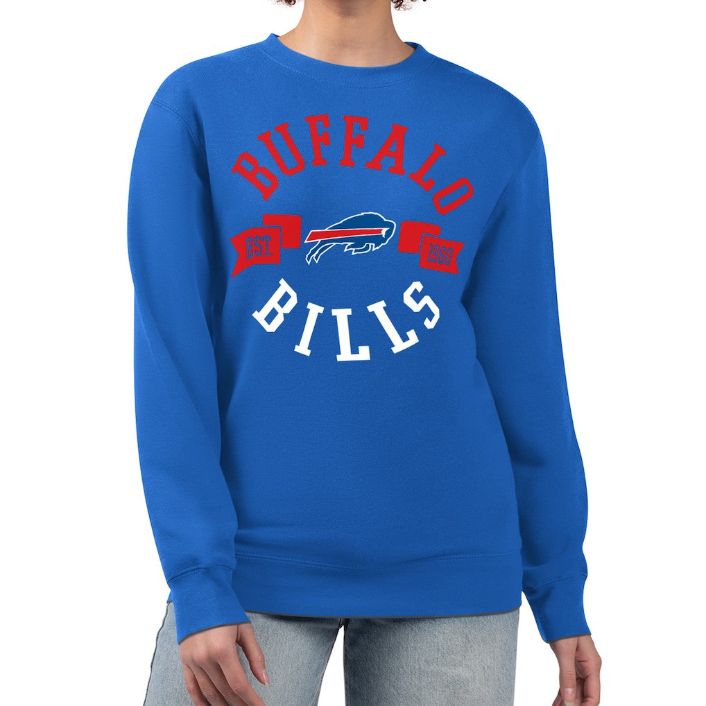 Buffalo Bills G-III 4Her by Carl Banks Women's Large Team Graphic Fleece Pullover Sweatshirt - Royal online
