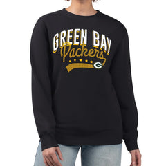 Green Bay Packers G-III 4Her by Carl Banks Women's Filigree Logo Graphic Fleece Pullover Sweatshirt - Black discount