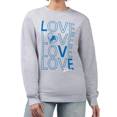 Detroit Lions G-III 4Her by Carl Banks Women's Lots of Love Graphic Fleece Pullover Sweatshirt - Heather Gray sale