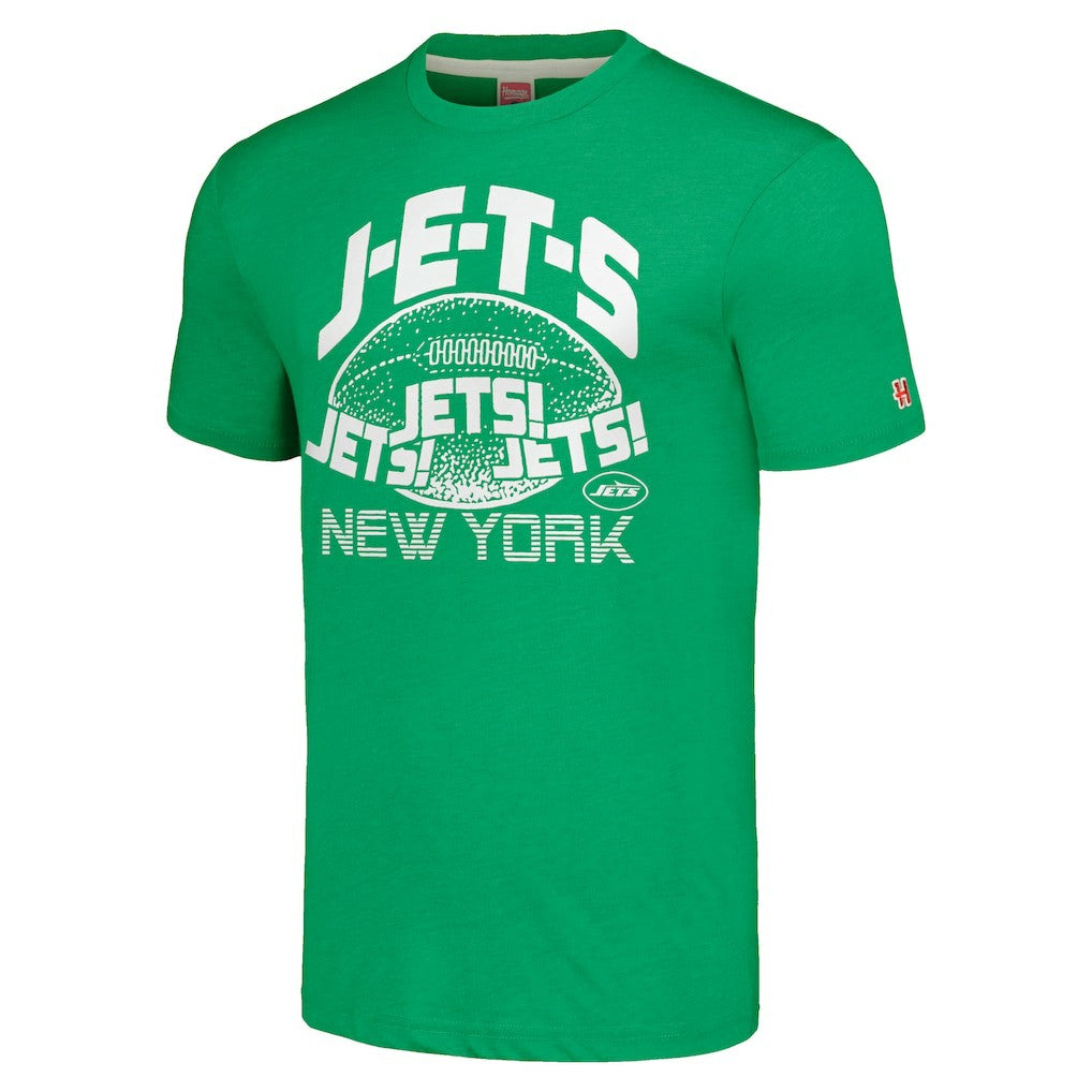 New York Jets Homage Unisex J-E-T-S Tri-Blend T-Shirt - Green for sale