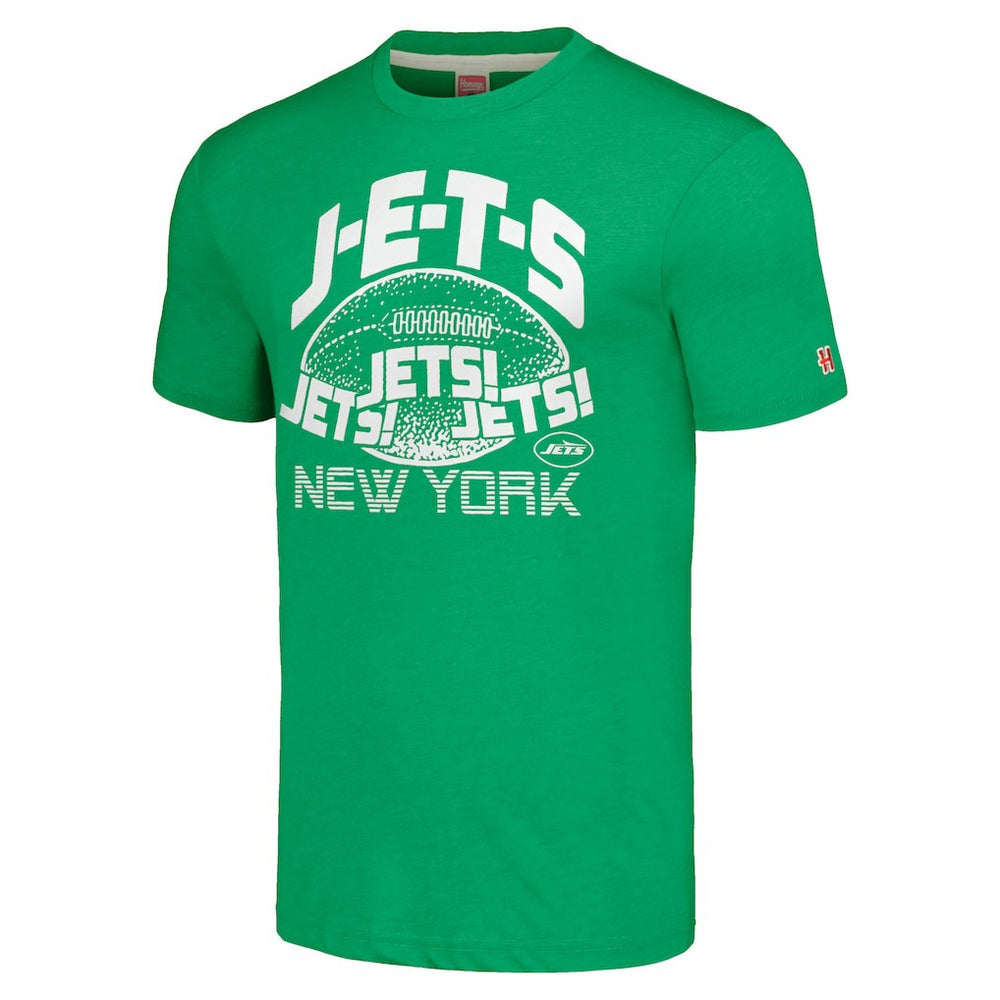 New York Jets Homage Unisex J-E-T-S Tri-Blend T-Shirt - Green for sale