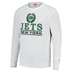 New York Jets Homage Unisex Crest Tri-Blend Crewneck Pullover Sweatshirt - White cheap