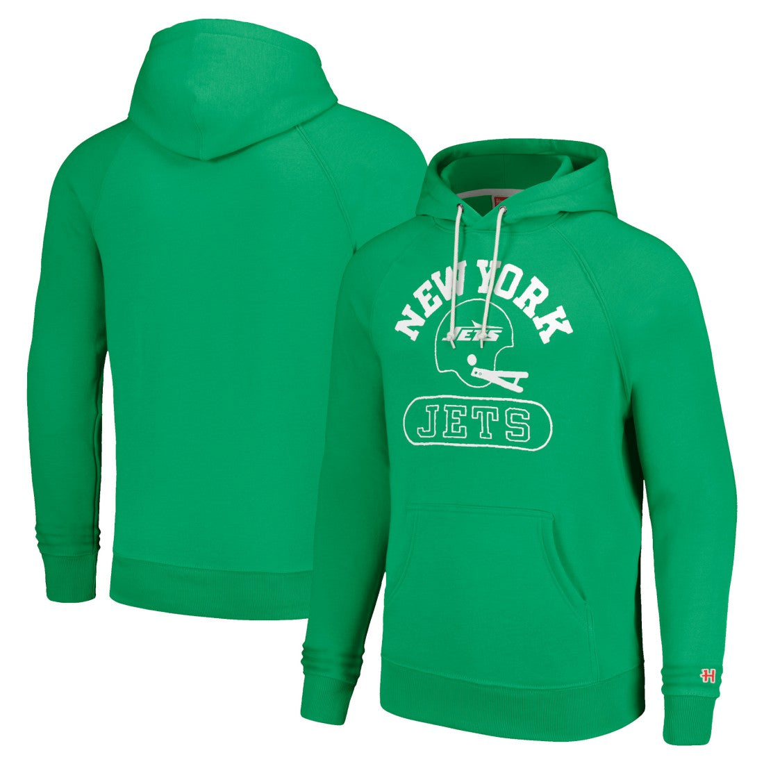 New York Jets Homage Unisex Helmet Tri-Blend Pullover Hoodie - Green cheap