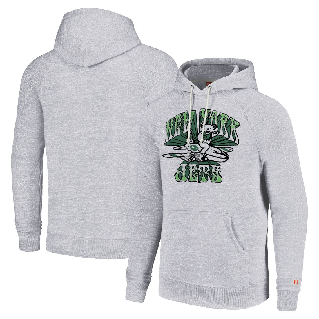New York Jets Homage Unisex Grateful Dead Tri-Blend Pullover Hoodie - White outlet