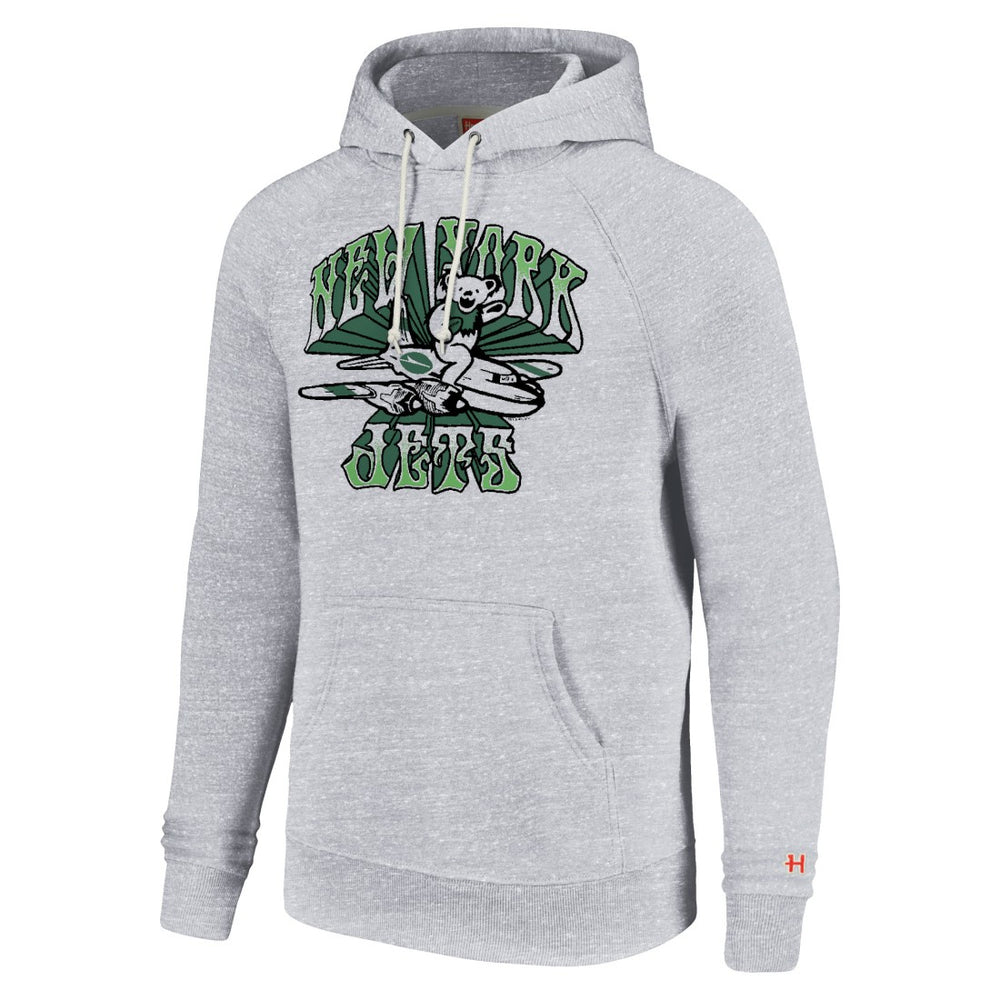 New York Jets Homage Unisex Grateful Dead Tri-Blend Pullover Hoodie - White outlet