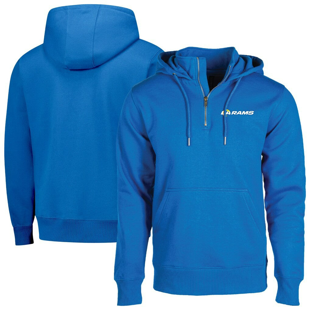 Los Angeles Rams Dunbrooke Unisex Defender Quarter-Zip Hoodie - Royal cheap