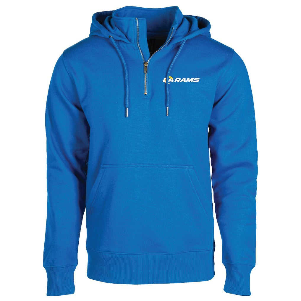 Los Angeles Rams Dunbrooke Unisex Defender Quarter-Zip Hoodie - Royal cheap