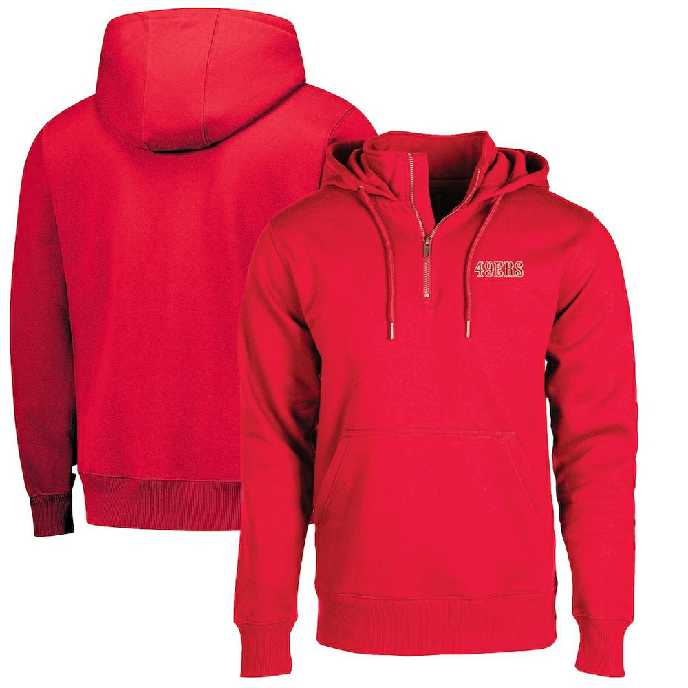 San Francisco 49ers Dunbrooke Unisex Defender Quarter-Zip Hoodie - Scarlet online