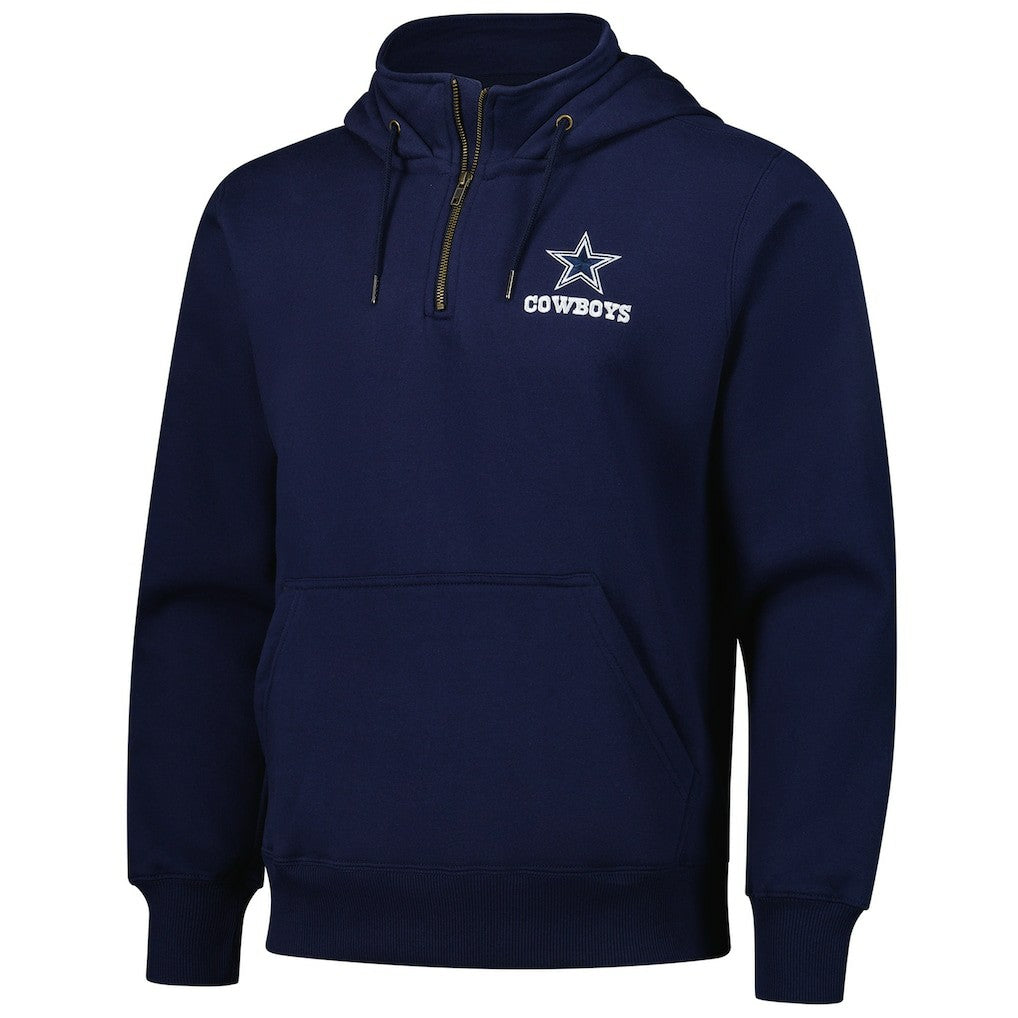 Dallas Cowboys Dunbrooke Unisex Defender Quarter-Zip Hoodie - Navy for sale