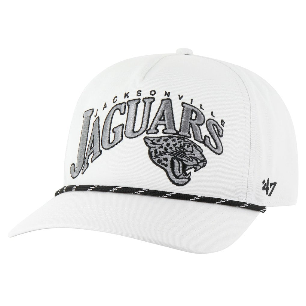 Jacksonville Jaguars '47 Wave Speckle Hitch Rope Adjustable Hat - White for sale