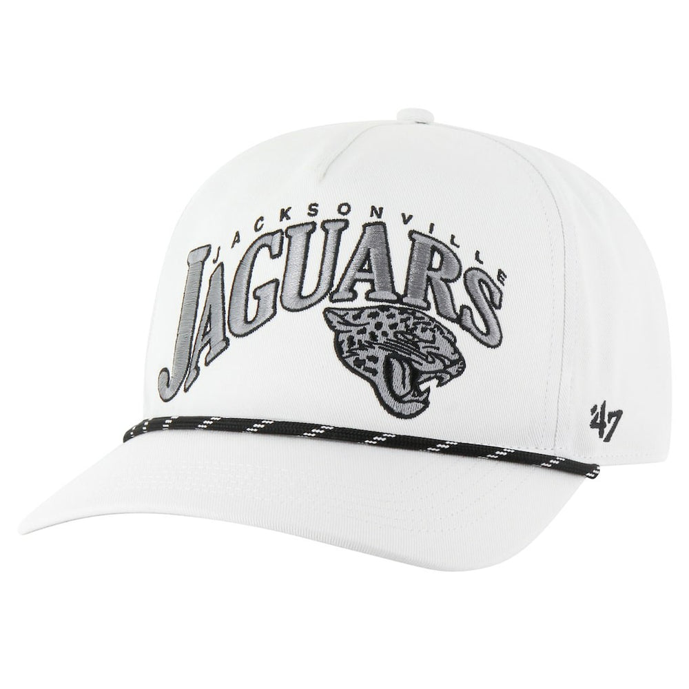 Jacksonville Jaguars '47 Wave Speckle Hitch Rope Adjustable Hat - White for sale