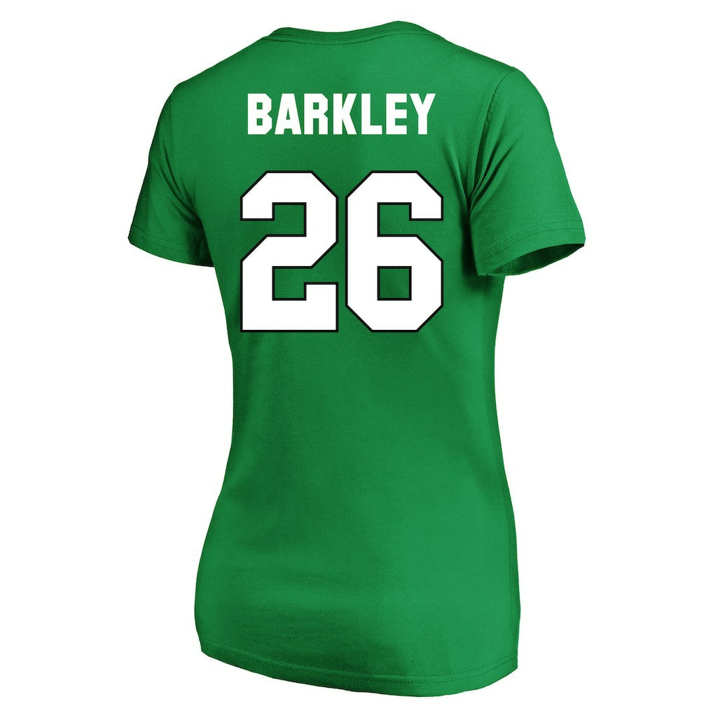 Saquon Barkley Philadelphia Eagles Women's Plus Size Fair Catch Name & Number Scoop Neck T-Shirt - Kelly Green for sale