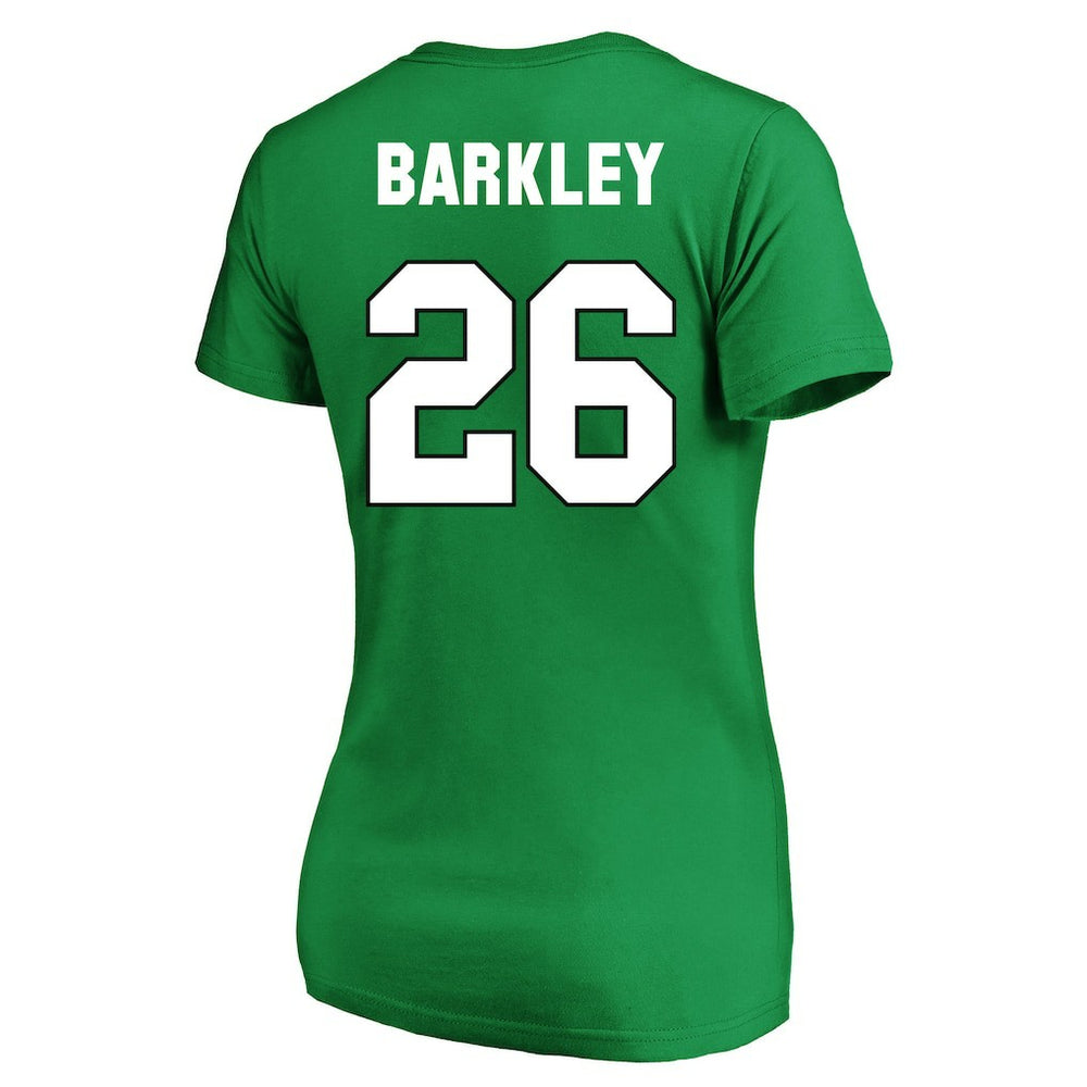 Saquon Barkley Philadelphia Eagles Women's Plus Size Fair Catch Name & Number Scoop Neck T-Shirt - Kelly Green for sale