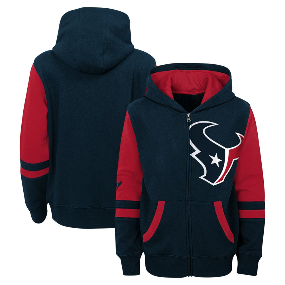 Houston Texans Preschool Stadium Color Block Full-Zip Hoodie - Navy for sale