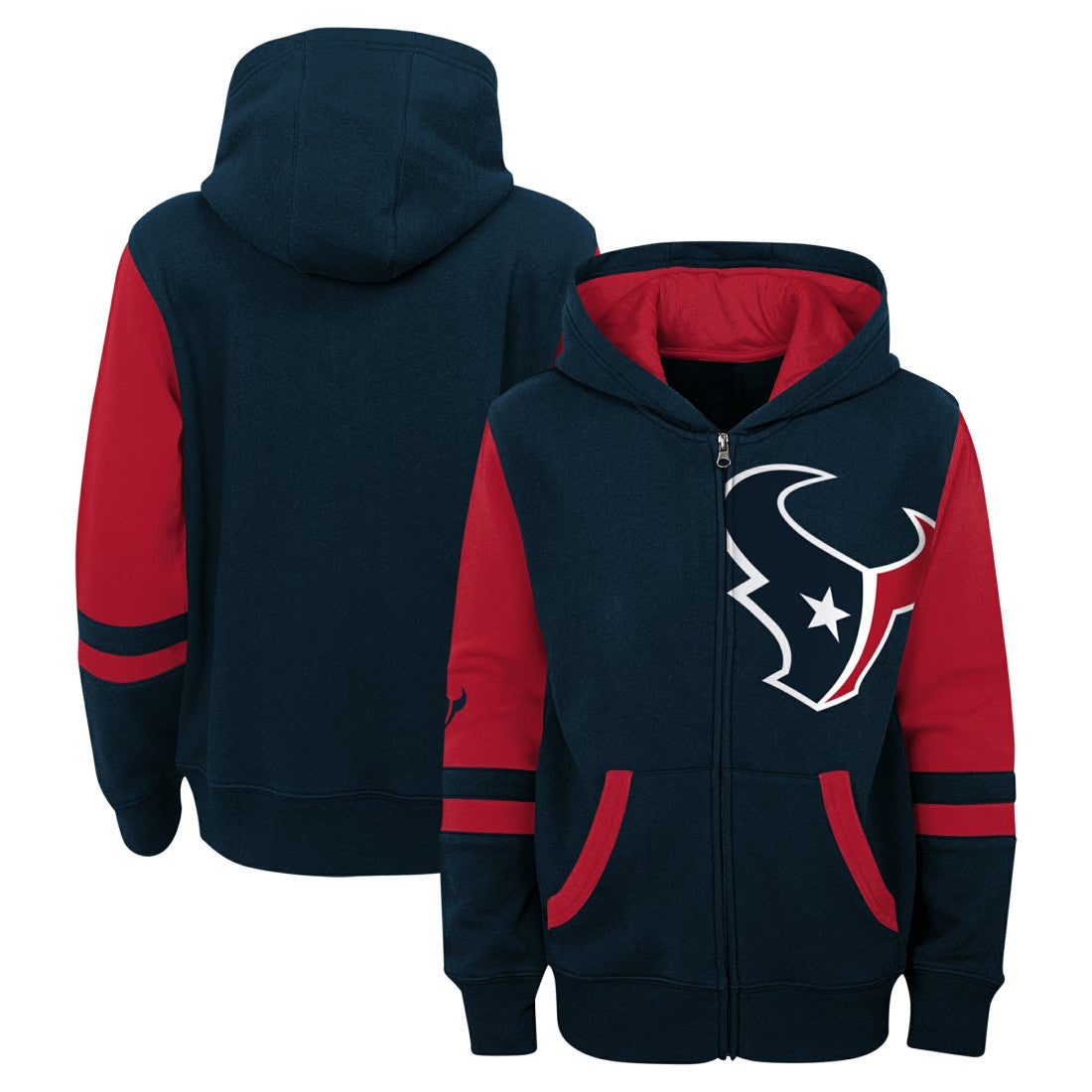 Houston Texans Preschool Stadium Color Block Full-Zip Hoodie - Navy for sale