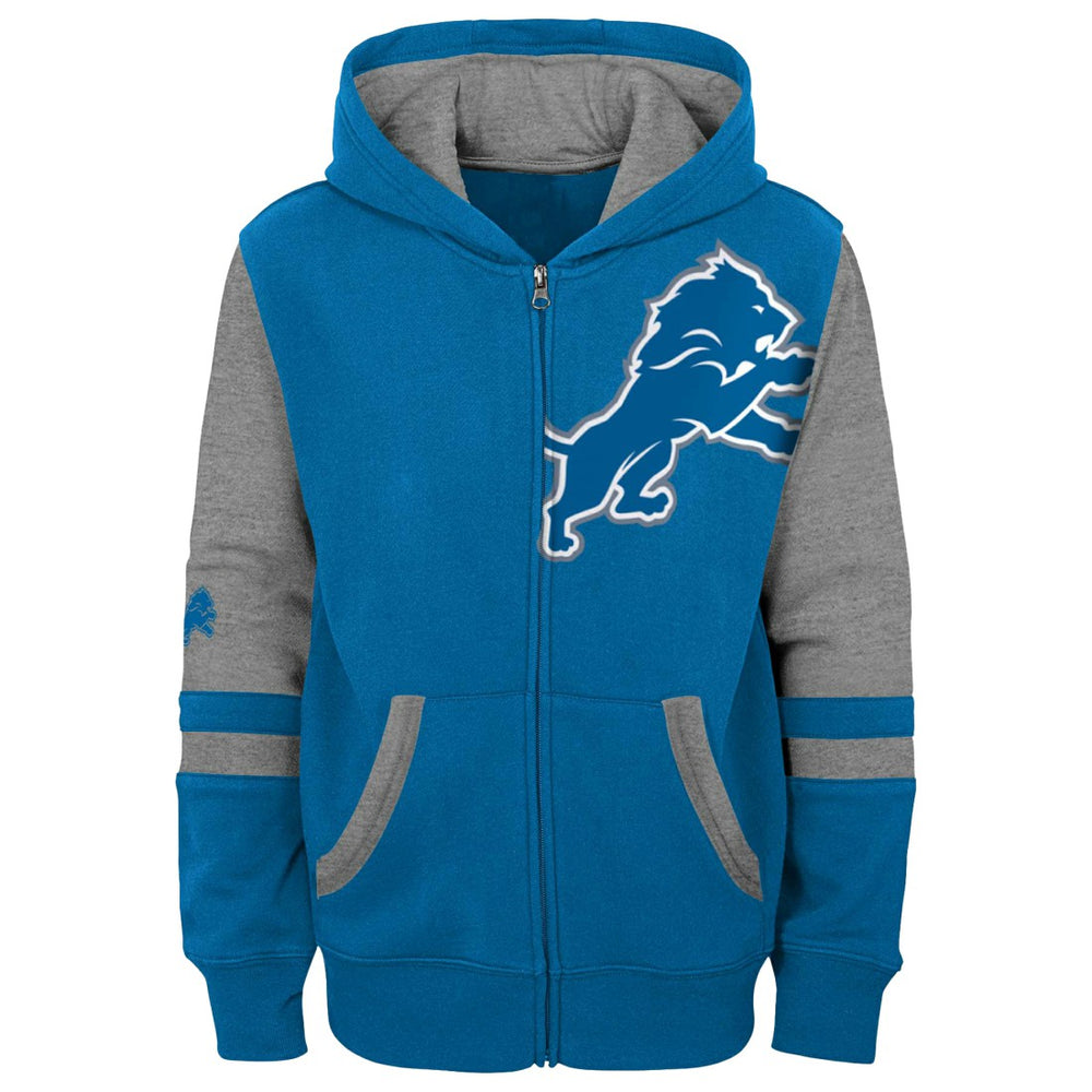 Detroit Lions Preschool Stadium Color Block Full-Zip Hoodie - Blue outlet