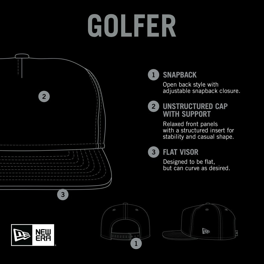 Los Angeles Dodgers Iron Golfer Snapback Hat - Cream | New Era
