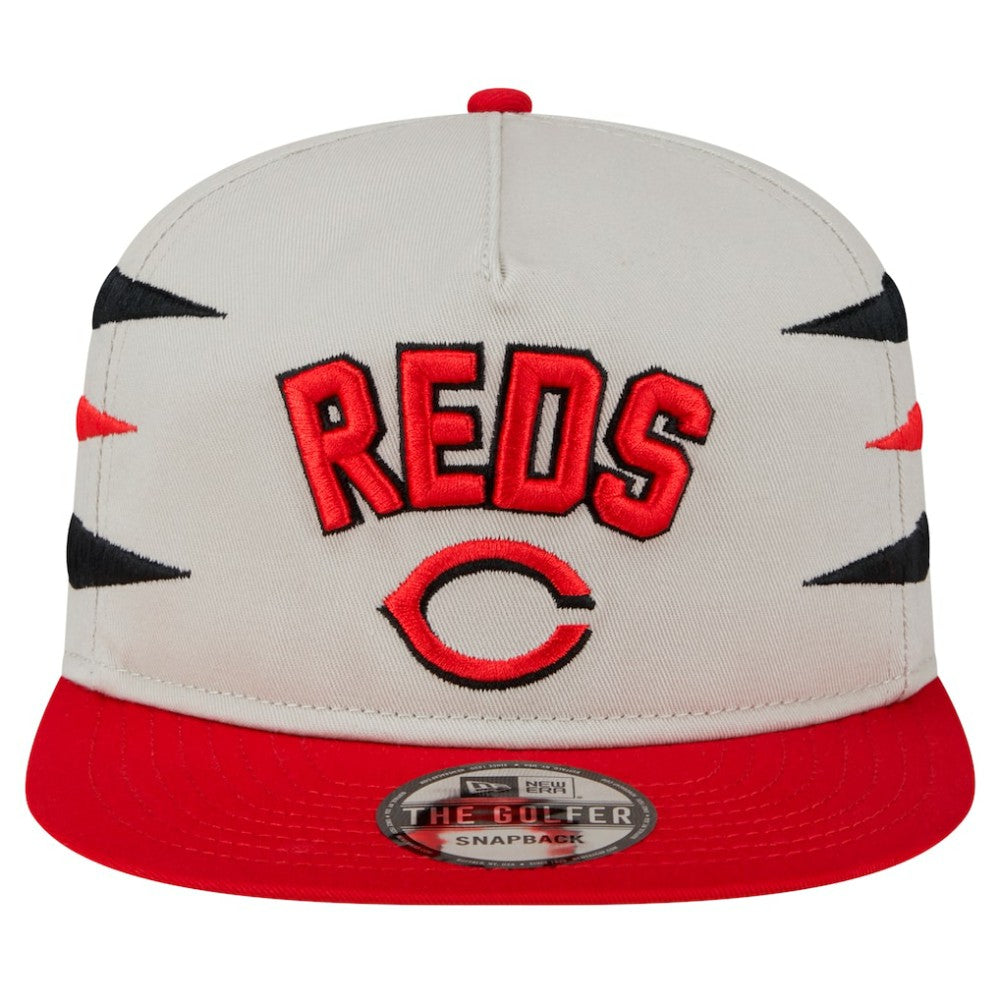 Cincinnati Reds Iron Golfer Snapback Hat - Cream | New Era