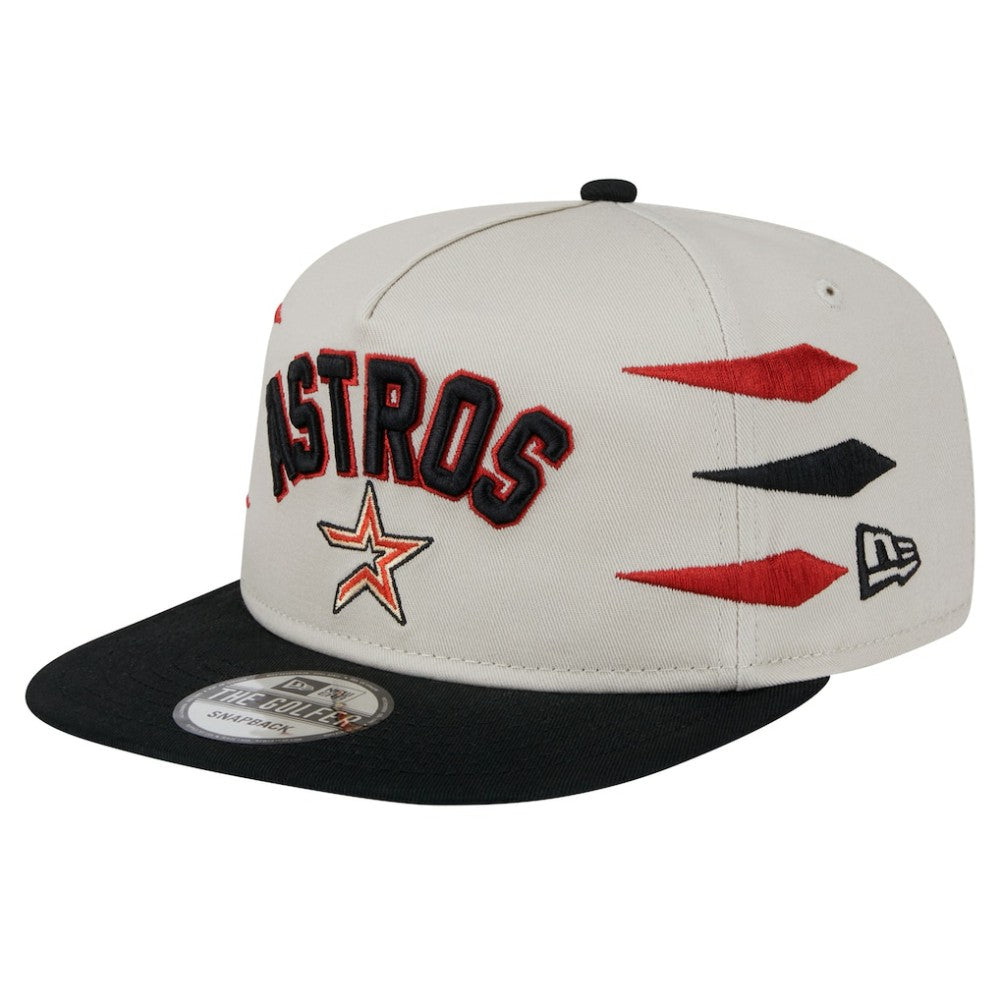 Houston Astros Iron Golfer Snapback Hat - Cream | New Era
