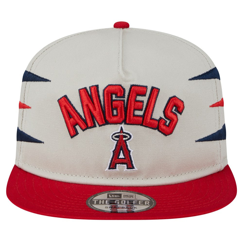 Los Angeles Angels Iron Golfer Snapback Hat - Cream | New Era