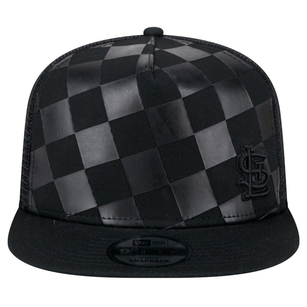 St. Louis Cardinals Score Check 9FIFTY A-Frame Trucker Snapback Hat - Black | New Era
