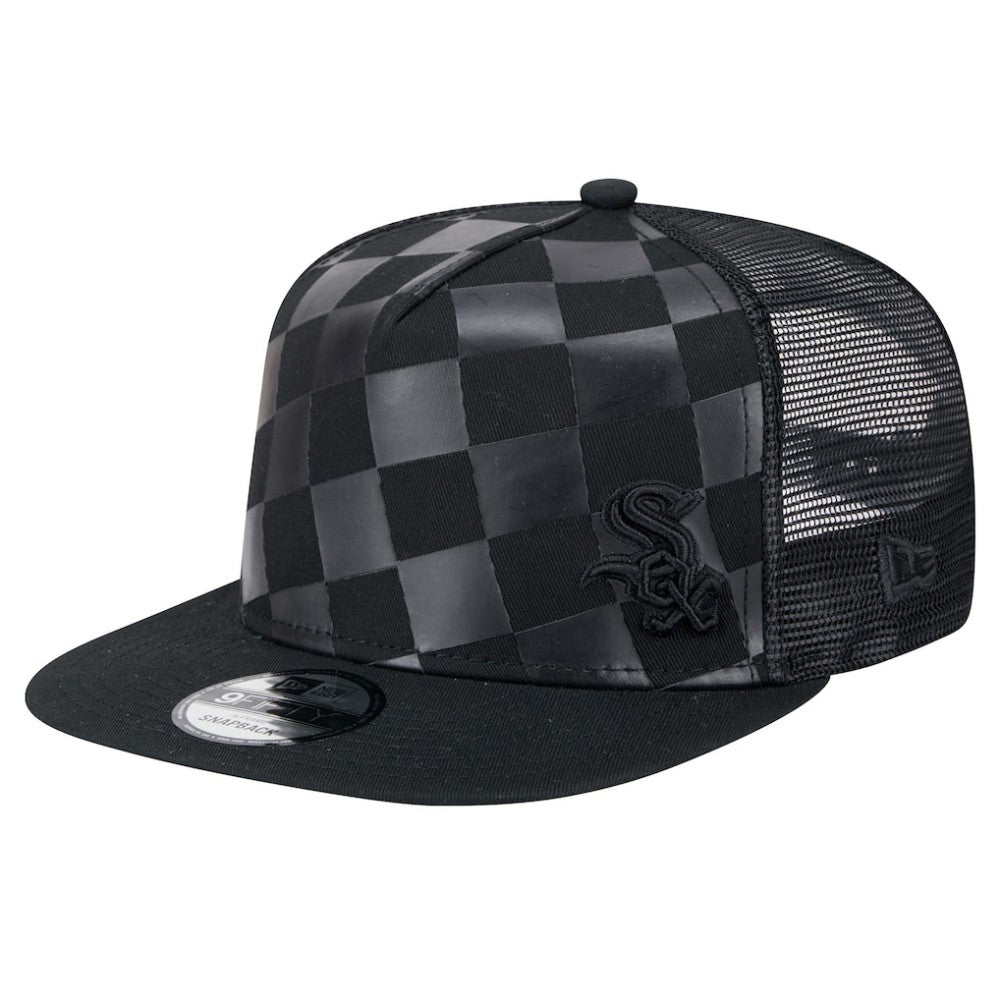 Chicago White Sox Score Check 9FIFTY A-Frame Trucker Snapback Hat - Black | New Era