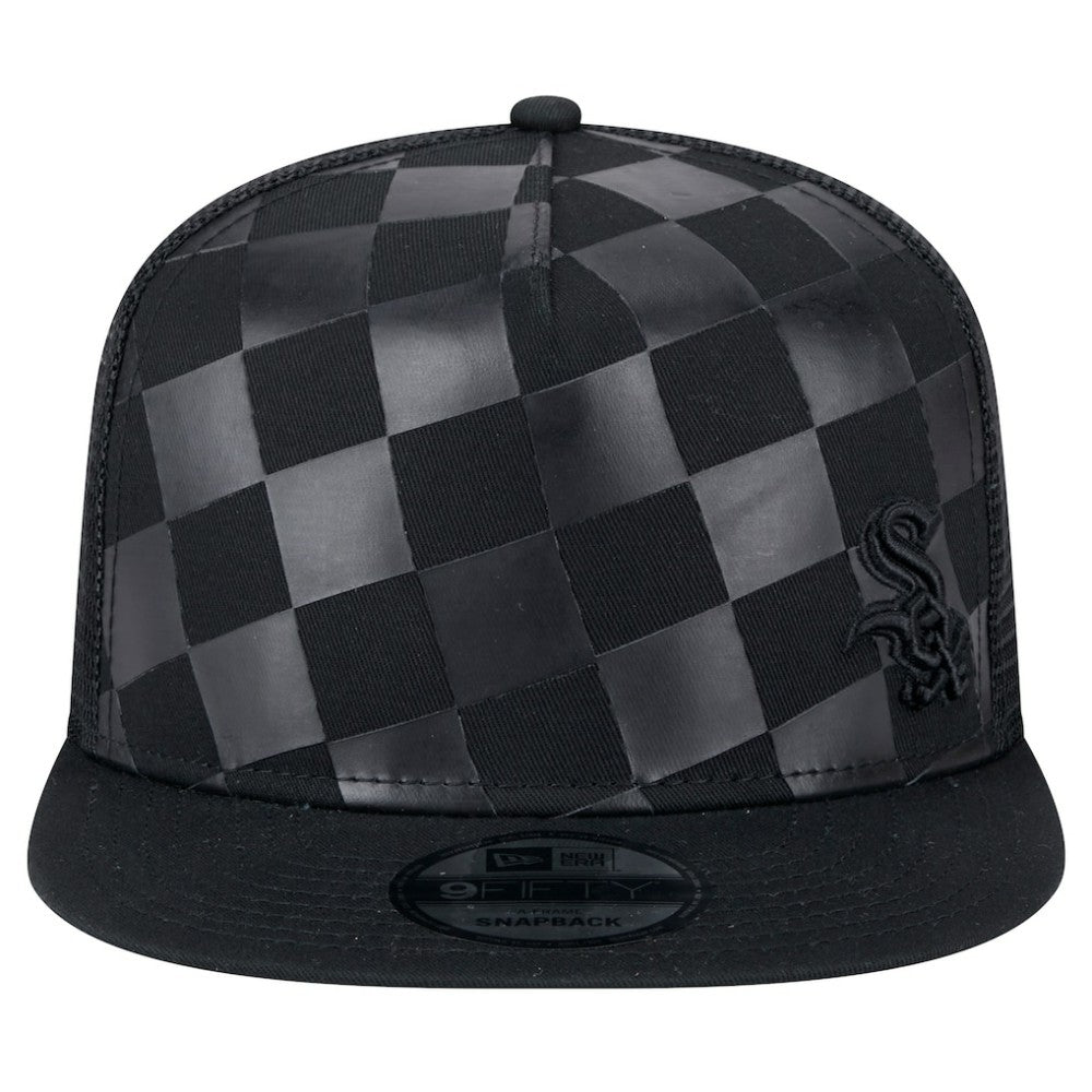 Chicago White Sox Score Check 9FIFTY A-Frame Trucker Snapback Hat - Black | New Era