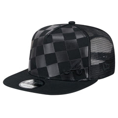 Atlanta Braves Score Check A-Frame Trucker 9FIFTY Snapback Hat - Black | New Era