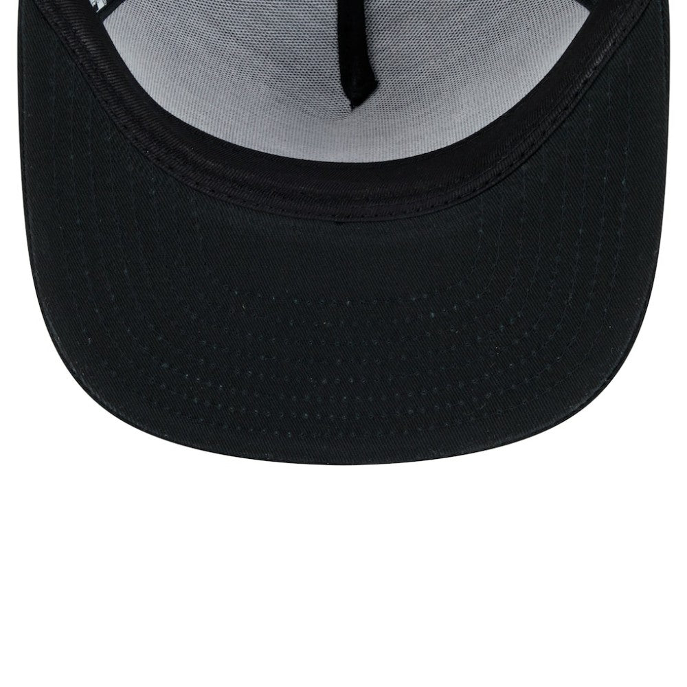 Atlanta Braves Score Check A-Frame Trucker 9FIFTY Snapback Hat - Black | New Era