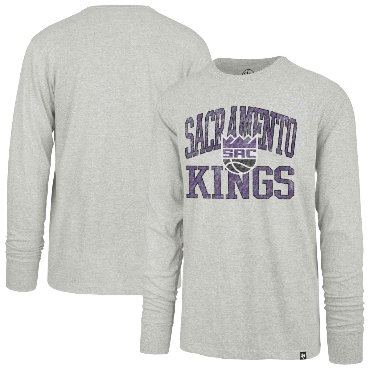 Sacramento Kings '47 First Rate Franklin Long Sleeve T-Shirt - Gray | 47 brand discount