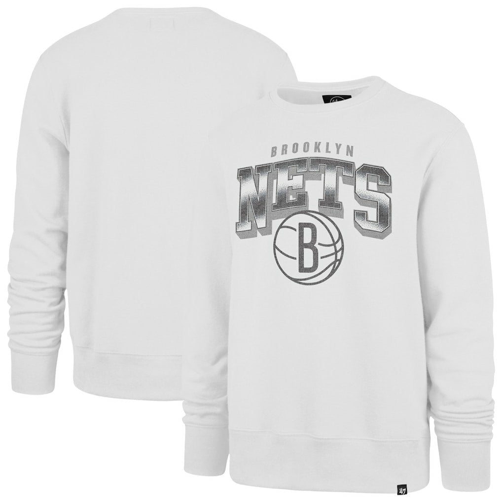 Brooklyn Nets '47 Spotlight Headline Pullover Sweatshirt - White | 47 brand on sale