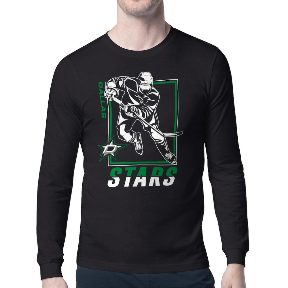 Dallas Stars Starter Player Grid Long Sleeve T-Shirt Black