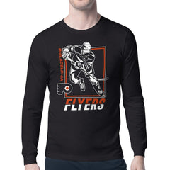 Philadelphia Flyers Starter Player Grid Long Sleeve T-Shirt Black