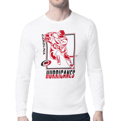 Carolina Hurricanes Starter Player Grid Long Sleeve T-Shirt White