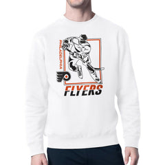 Philadelphia Flyers Starter Player Grid Fleece Pullover Sweatshirt White