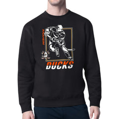 Anaheim Ducks Starter Player Grid Fleece Pullover Sweatshirt Black
