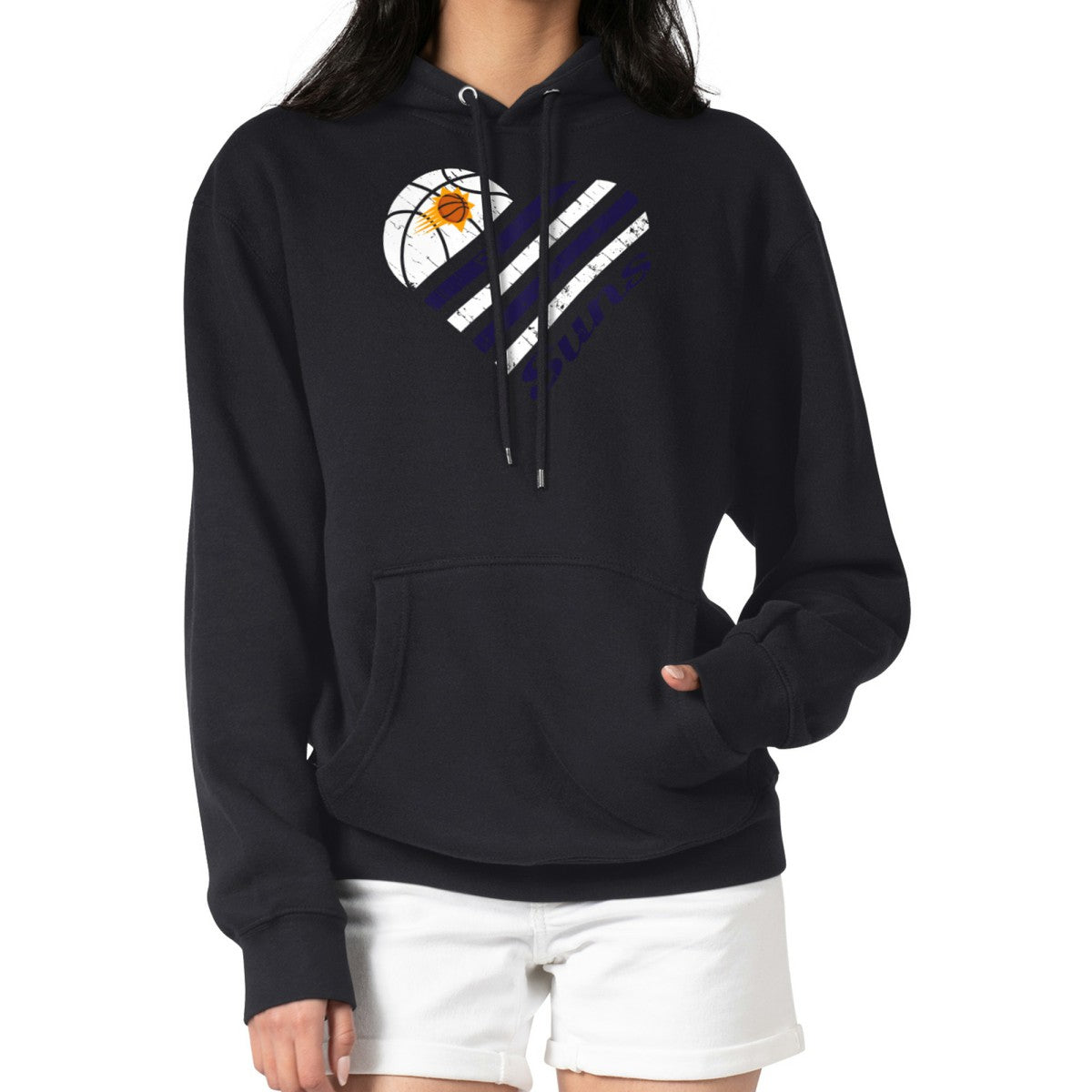 Phoenix Suns G-III 4Her by Carl Banks Women's Heart Pullover Hoodie - Black for sale