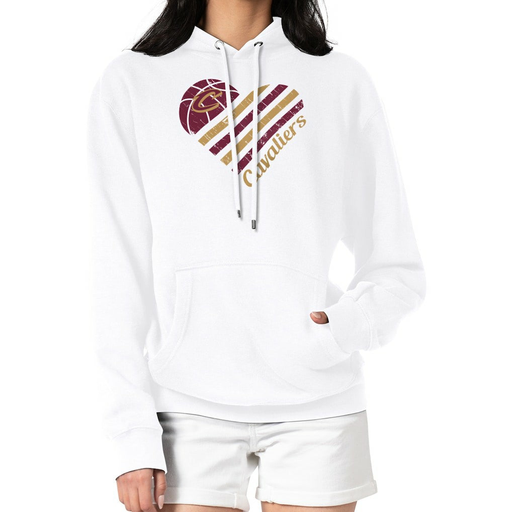 Cleveland Cavaliers G-III 4Her by Carl Banks Women's Heart Pullover Hoodie - White cheap